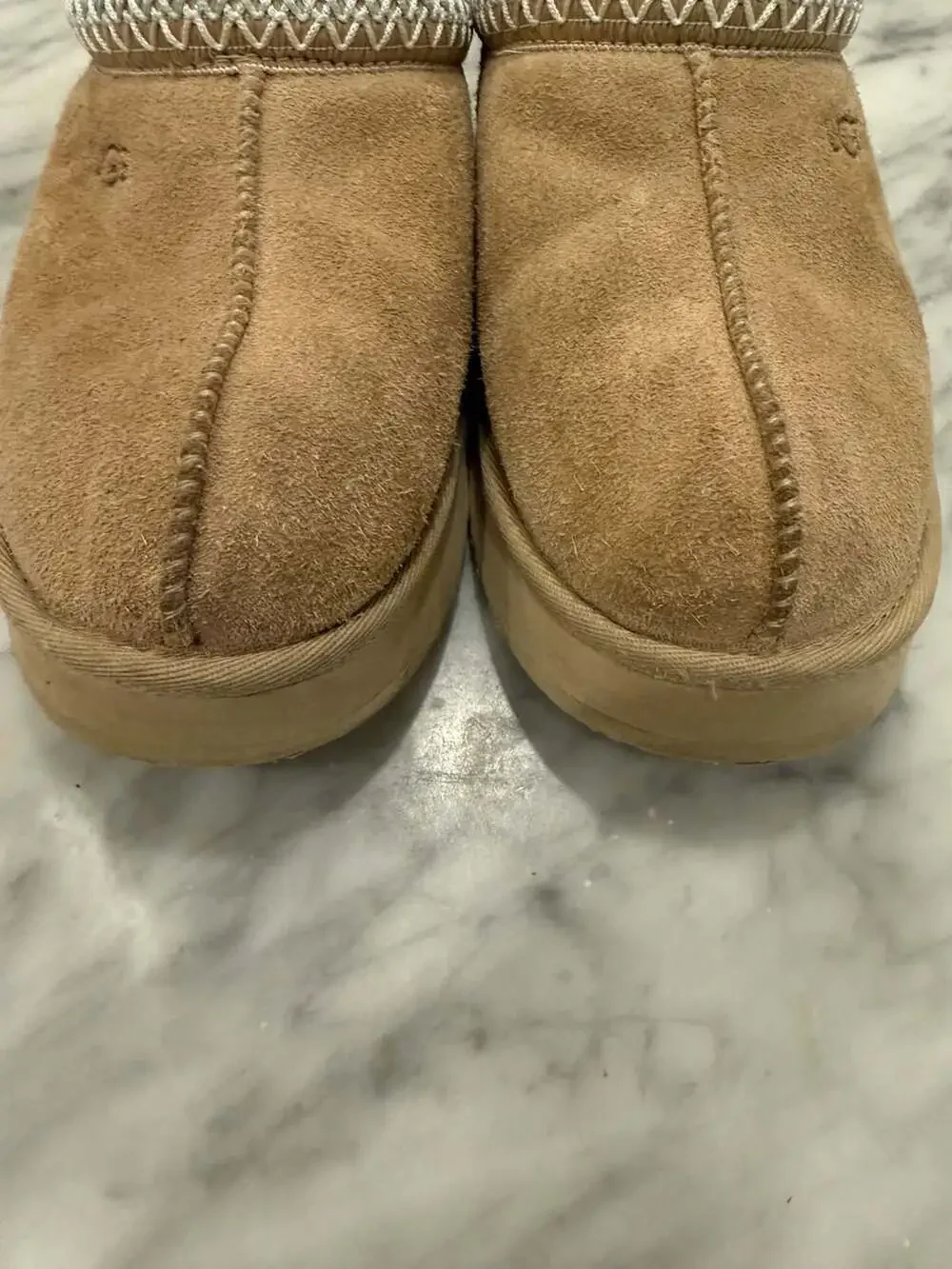 UGG Kids' Tasman Chestnut Suede Slides Size 4
